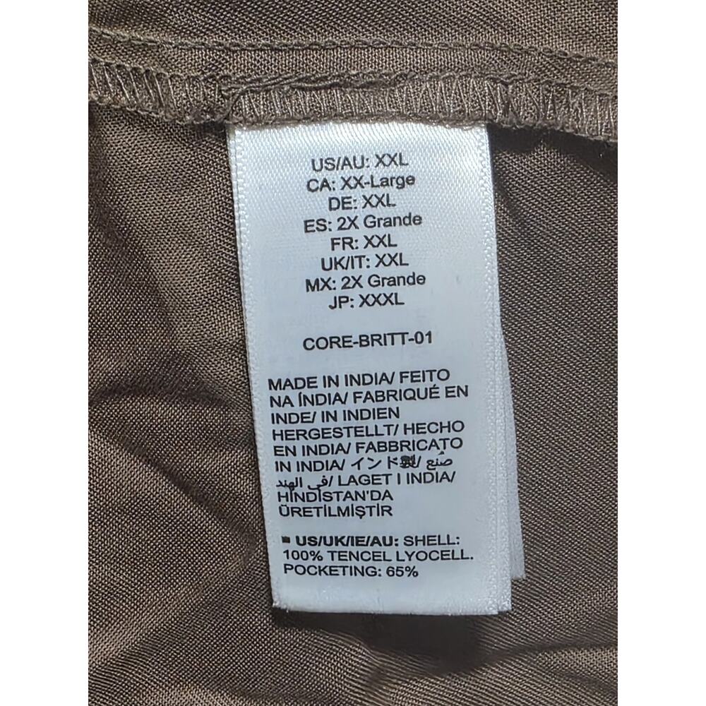 The Drop Women's Britt Tiered Maxi Dress Mushroom Brown 100% Tencel XXL NWT - Picture 8 of 11